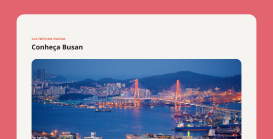 Prévia do projeto Página de turismo sobre Busan